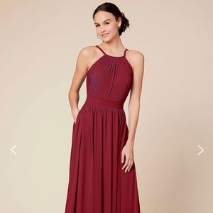 Dear Cleo Red Velvet Bridesmaid Dress